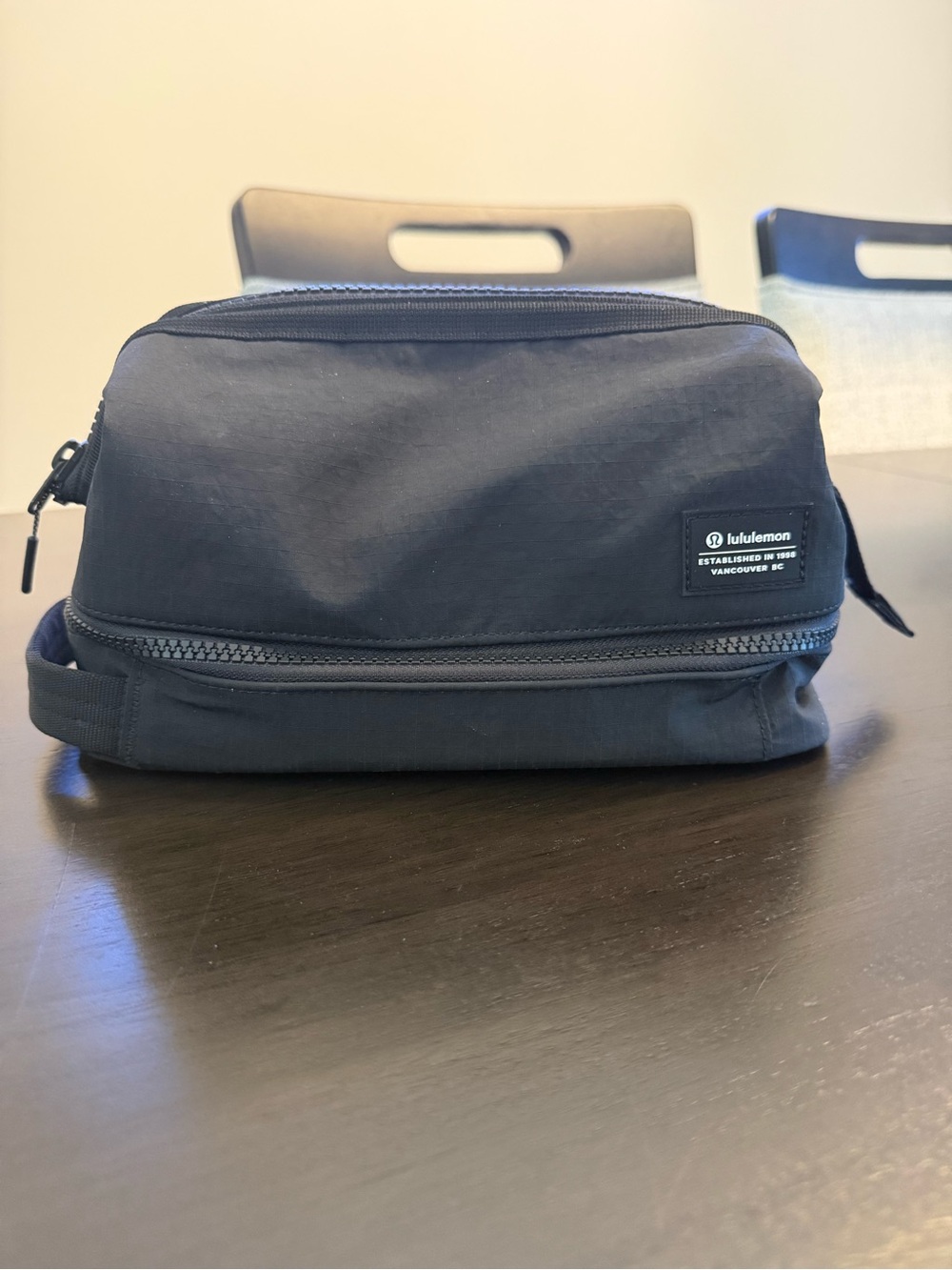 lululemon athletica Black Toiletry Kit with Dual Zips